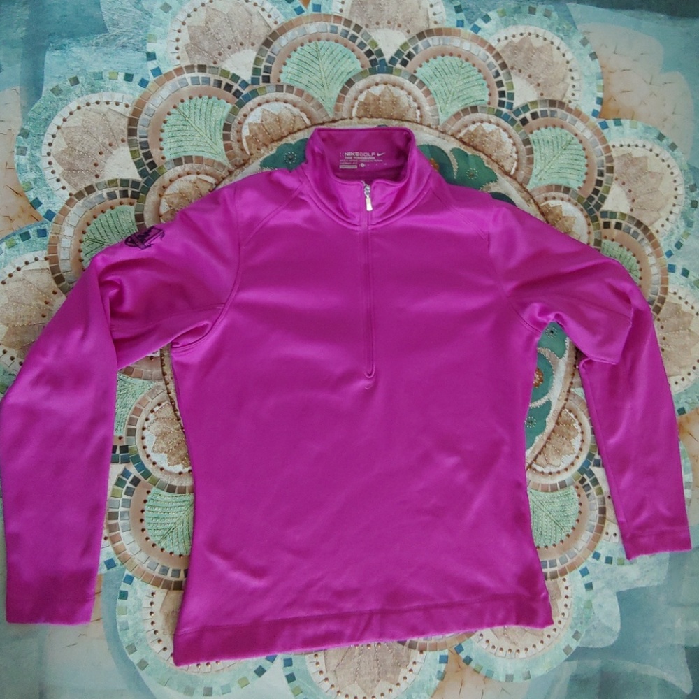 Nike Golf fuchsia small quarter zip